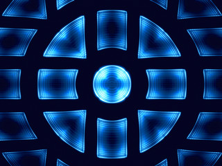 Wall Mural - glowing circle ornament - abstract digitally generated image