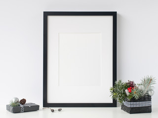 Frames Christmas Mockup. Scandinavian style. 