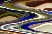Green Blue Brown Fluid Lines, Abstract Background And Design