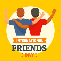 international friends day concept background. flat illustration of international friends day vector 