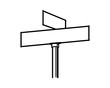 Line Art Vector Road Sign Board Symbol Logo Template Design Inspiration