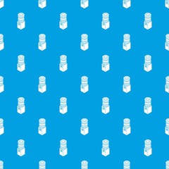 Poster - Office water cooler pattern vector seamless blue repeat for any use