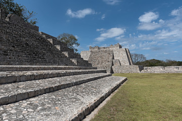 Wall Mural - Ruins of the ancient Mayan city of Edzna near campeche, mexico.