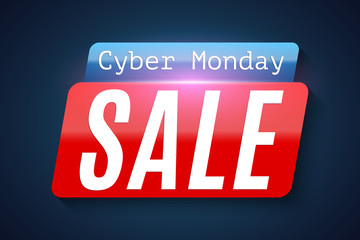 Wall Mural - Cyber Monday banner. Super sale. Web banner for your project. Modern design. Vector illustration