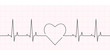 Heartbeat line. Heart rate, cardiogram and EKG concept. Vector illustration.