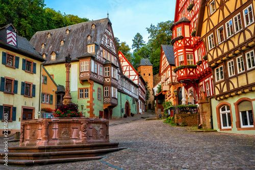 Fototapeta Średniowieczne Stare Miasto Miltenberg, Bawaria, Niemcy
