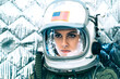 © ADDICTIVE STOCK - Beautiful woman poses dressed as an astronaut.