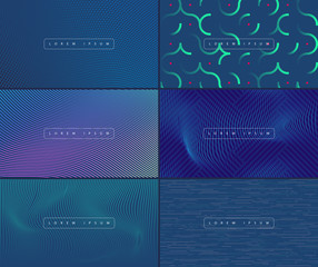 Vector geometric background set. Web banner, flyer, cover design