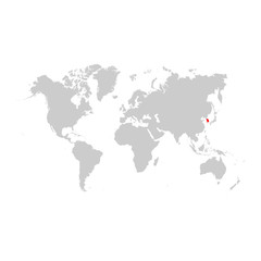  South Korea on world map