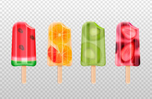 Bitten Icecream Popsicles Set