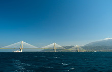 The Rio Antirio Bridge Or Charilaos Trikoupis Greece