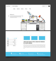 Wall Mural - vector illustration template for website and mobile website design and development. creative concept