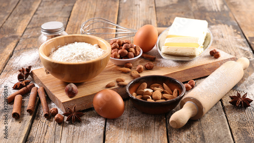 Cuadros en Lienzo baking ingredient for cooking biscuit