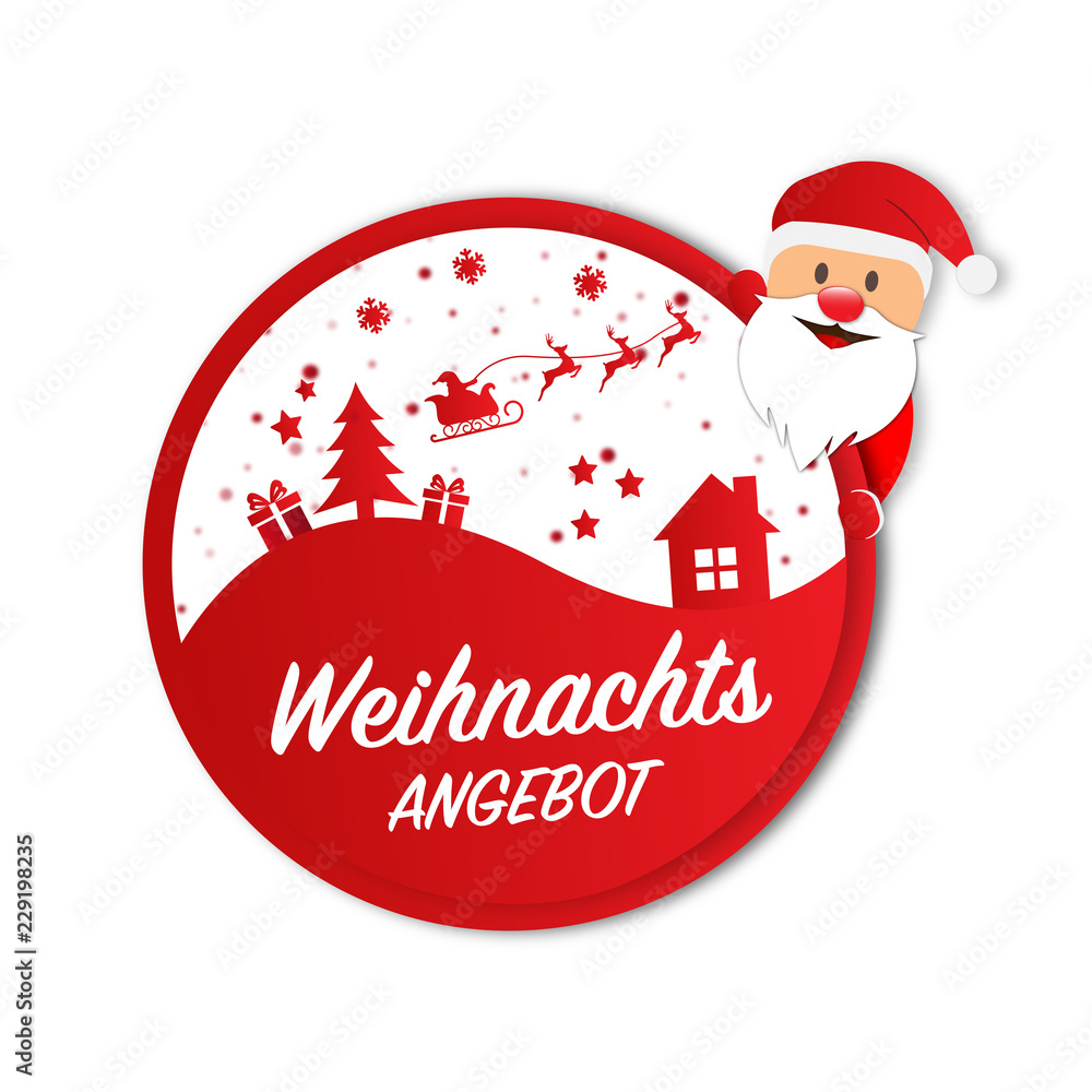 Stock-Vektorgrafik „Weihnachten Button Sticker Weihnachtsangebote Aktion“