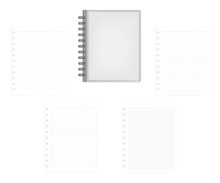 Closed Letter Size Disc Bound Notebook With Various Ruled Filler Paper