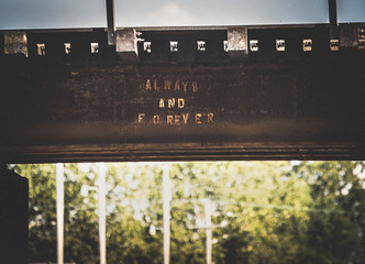 forever and always train trestle graffiti