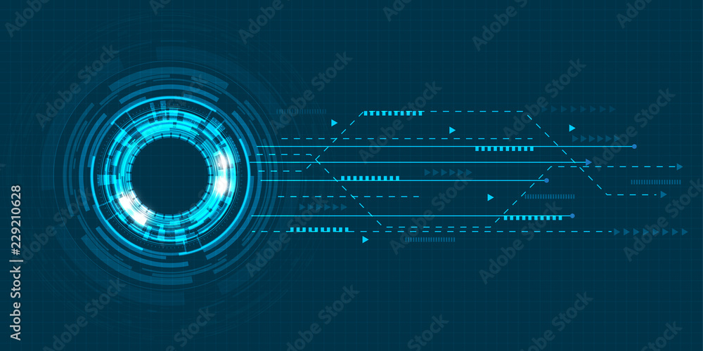 vector tech circle and technology background,digital business. Stock ...