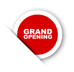 red vector banner grand opening