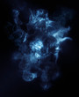 © Andrey Burmakin - Terrible ghost on dark blue smoke