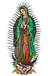 Virgin of Guadalupe, Mexican Virgen de Guadalupe color vector illustration