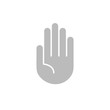 © radyo - Hand, fünf Finger - Icon, Piktogramm, grafisches Element - grau