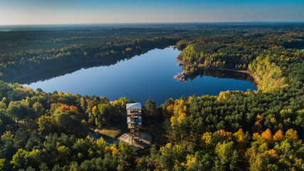 Łuk mużakowski - geo park - kopalnia babina - z lotu ptaka