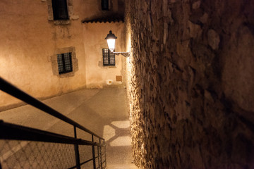 Tossa de mar castle and fortress in the old town and sea views