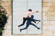 © BONNINSTUDIO/Stocksy - Side view of a young man jumping on the street.