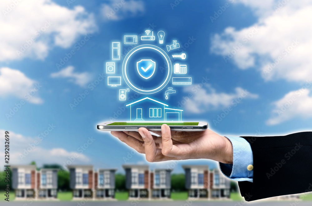 Internet of things and smart home concept