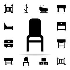 Wall Mural - chair glyph icon. Furniture icons universal set for web and mobile