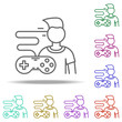 © Anar - game developer outline icon. Elements of Game development in multi color style icons. Simple icon for websites, web design, mobile app, info graphics