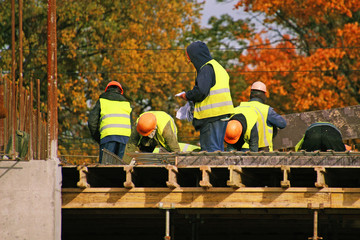 construction crews at the construction site