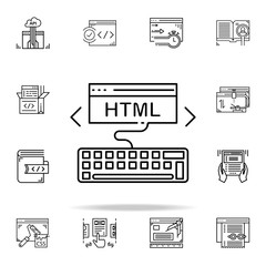 html coding icon. Web development icons universal set for web and mobile