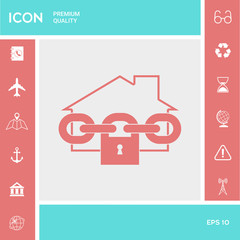 Wall Mural - Home lock icon