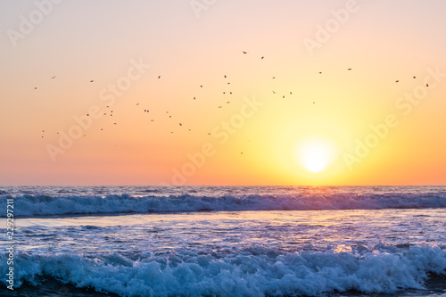 California Ocean Sunset From Santa Monica Beach Buy This