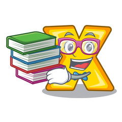 Poster - Student with book multiply sign icon isolated on mascot