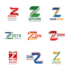 Wall Mural - Business identity vector icons with letter Z