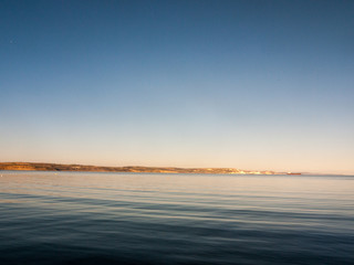 Wall Mural - weymouth sunset beach sea waves ocean space dorset beautiful view landscape