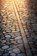 © MyMicrostock/Stocksy - Stone Pavement at sunset