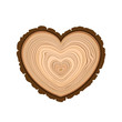 I love wood cutting tree as symbol of heart timber rings and bark