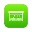 © ylivdesign - Bus stop icon digital green for any design isolated on white vector illustration