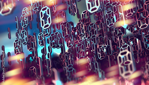Fondo Abstracto 3d Lenguaje Binario Y Concepto De Matriz Virtual Codigo Binario Y Datos De La Maquina En Pantalla Tecnologia E Informatica Stock Illustration Adobe Stock