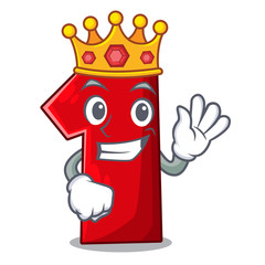 Canvas Print - King plastic number one isolated on mascot