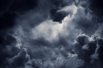dark moody storm clouds. ominous warning.