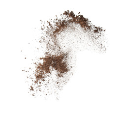 soil on white background