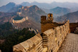 Original non-restored part of the Great Wall at the sunset hours, JinShanLing, China