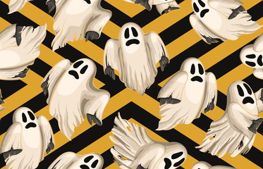 Wall Mural - Halloween Seamless Pattern. Digital design elements for Halloween. Perfect for decoration, wrapping papers, greeting cards, web page background and other print projects.