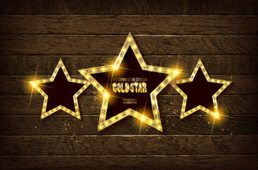 Wall Mural - large star with a large number of lights are lit.