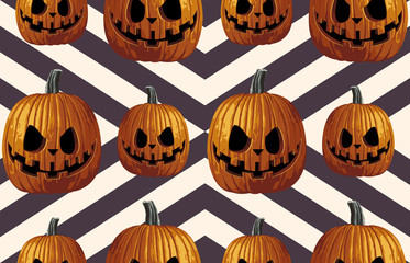 Wall Mural - Halloween Seamless Pattern. Digital design elements for Halloween. Perfect for decoration, wrapping papers, greeting cards, web page background and other print projects.
