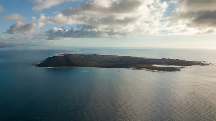 aerial view of the Lobos island